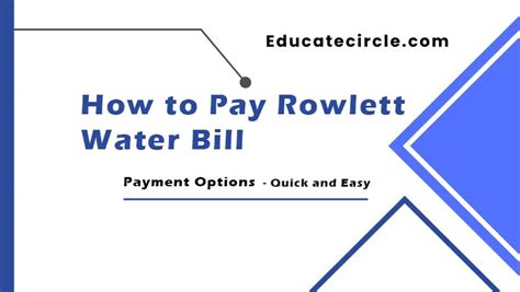 rowlett water bill|rowlett water bill payment.